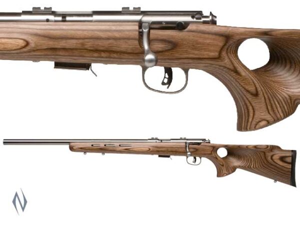 SAVAGE MKII 22LR LEFT HAND BTVS LAM THUMBHOLE VARMINT S/S
