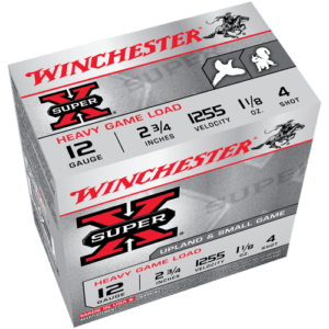 Winchester Super X 12G NUMBER 4 SHOT 2-3/4inch 32gm (25 ROUNDS)