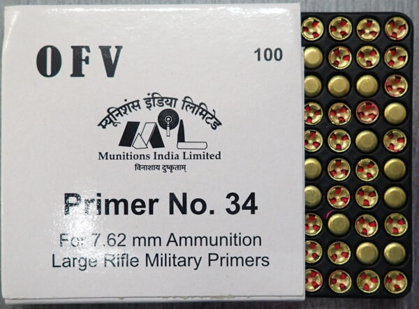 OFV Large Rifle Primers No. 34 100pkt