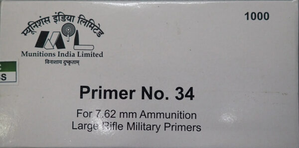 OFV Large Rifle Primers No. 34 100pkt